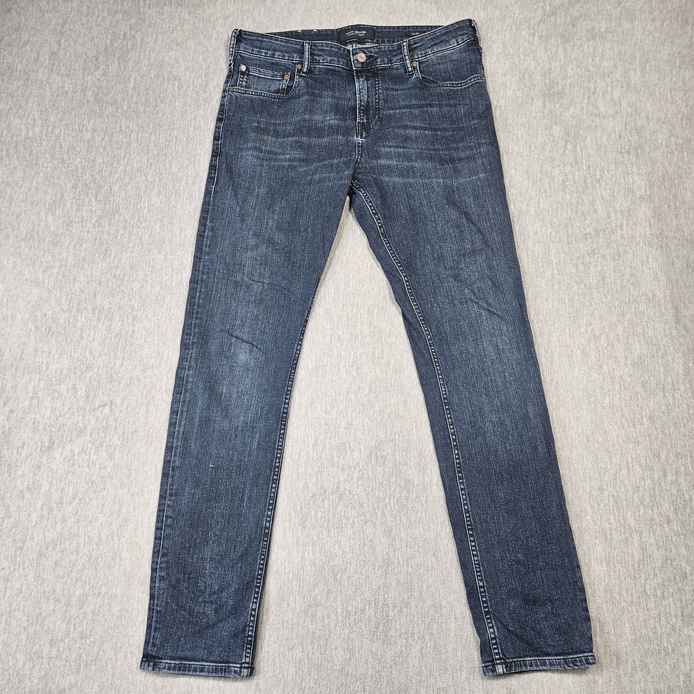 Scotch & Soda Skim Jeans Mens 34x32 (36x32) Blue Slim Skinny Denim